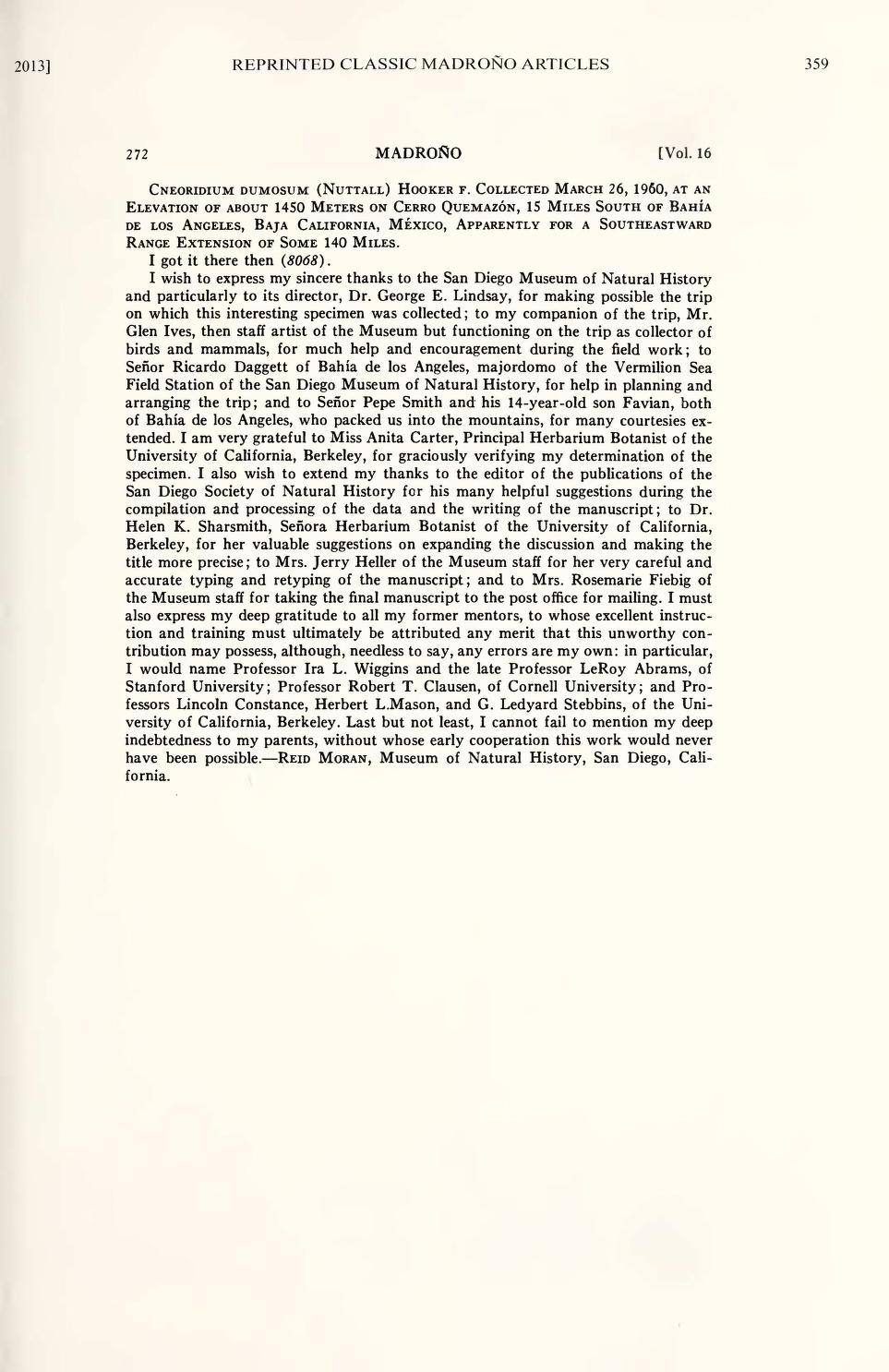 Cneoridium dumosum (Nuttall) Hooker F. Collected March 26, 1960 